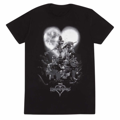 ** Disney Kingdom Hearts - Poster (Unisex Black T-Shirt)  ** black