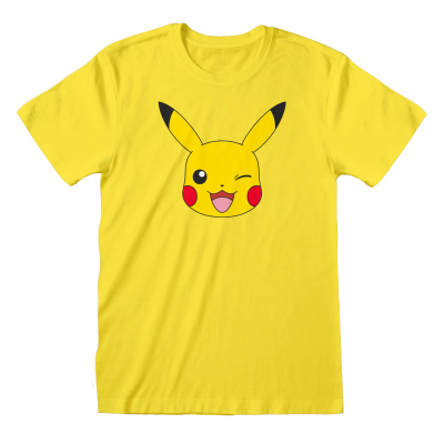 ** Pokemon - Pikachu Face (Unisex Yellow T-Shirt)  ** Yellow