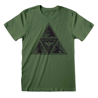 Nintendo Legend Of Zelda - Triforce Deco (Unisex Green T-Shirt)  green