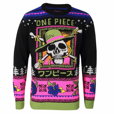 One Piece - Skull (Unisex Knitted Jumper)  black