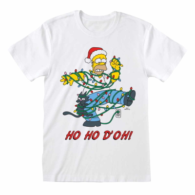 ** Simpsons - Ho Ho Doh (Unisex White T-Shirt)  ** White