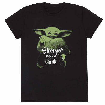 ** Star Wars: Mandalorian - Stronger Than You Think (Unisex Black T-Shirt)  ** black