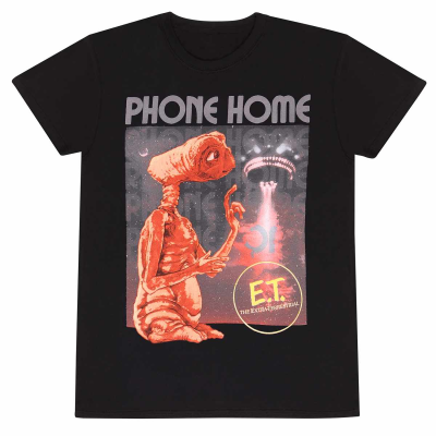 ** E.T - Phone Home (Unisex Black T-Shirt)  ** black