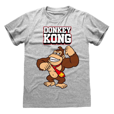 ** Nintendo Donkey Kong - Donkey Kong Bricks (Unisex Heather Grey T-Shirt)  ** Heather Grey