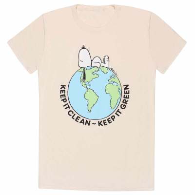 ** Peanuts - Keep It Green (Unisex Natural T-Shirt)  ** Natural