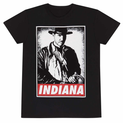 ** Indiana Jones - Indy (Unisex Black T-Shirt)  ** black