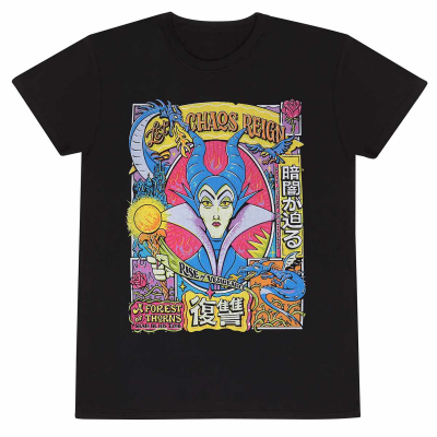 ** Disney Maleficent - Let Chaos Reign (Unisex Black T-Shirt)  ** black