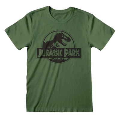 ** Jurassic Park - Mono Logo (Unisex Green T-Shirt)  ** green