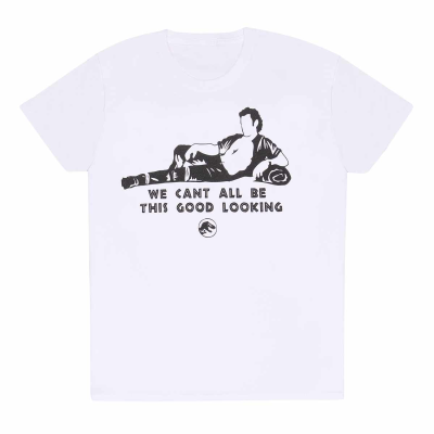 ** Jurassic Park - Good Looking (Unisex White T-Shirt)  ** White