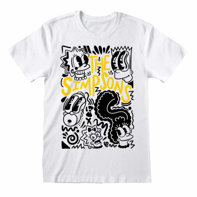 ** Simpons, The - Graffiti (Unisex White T-Shirt)  ** White