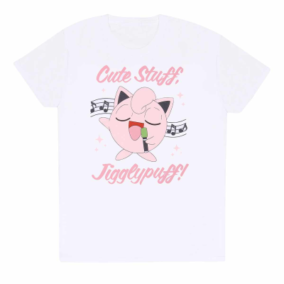 ** Pokemon - Jigglypuff Sing Along (Unisex White T-Shirt)  ** White