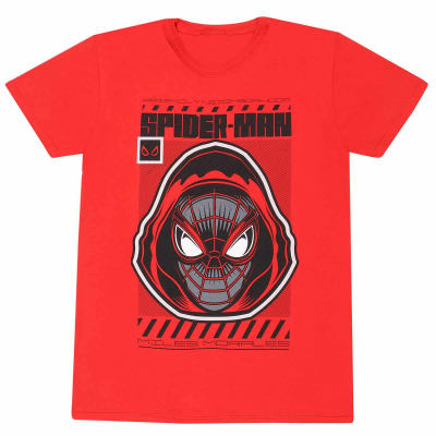 ** Marvel Spider-Man Miles Morales Video Game - Hooded Spider (Unisex Red T-Shirt)  ** red