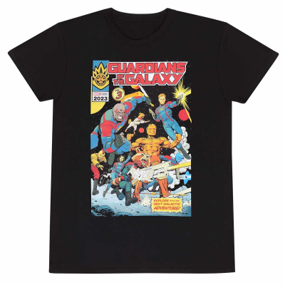 ** Marvel Guardians Of The Galaxy Vol 3 - Comic Cover (Unisex Black T-Shirt)  ** black