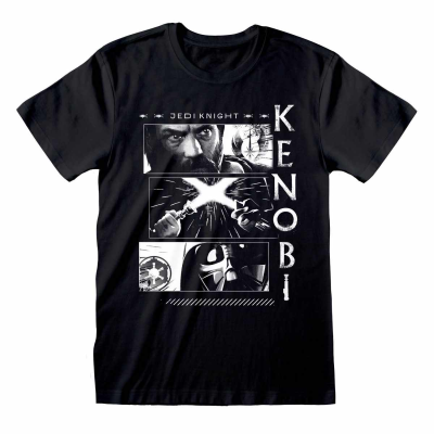 ** Star Wars: Obi Wan - Kenobi vs. Vader (Unisex Black T-Shirt)  ** black