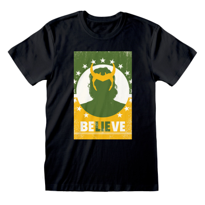 ** Marvel Loki - Believe (Unisex Black T-Shirt)  ** black