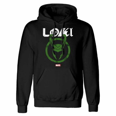 ** Marvel Studios Loki: Season 2 - Distressed Logo (Unisex Black Pullover Hoodie)  ** black