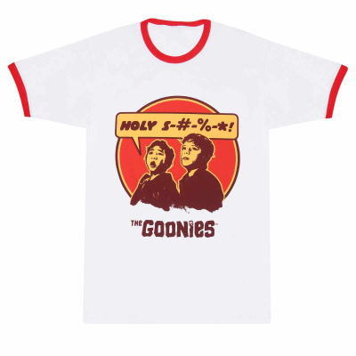 ** Goonies, The - Retro (Unisex White Ringer T-Shirt)  ** White