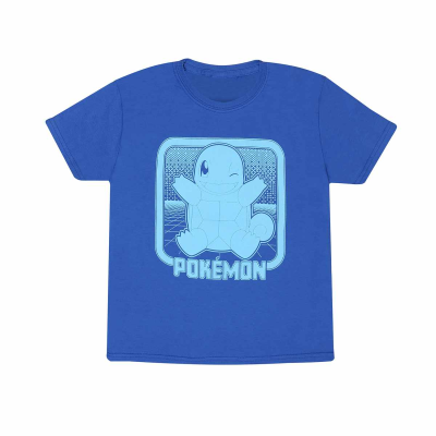 ** Pokemon - Squirtle Retro Arcade (Unisex Blue T-Shirt) 9-11 Years ** Blau