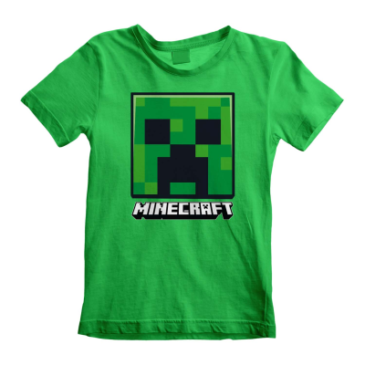 Minecraft - Creeper Face (Unisex Green T-Shirt) 12-13 Years green