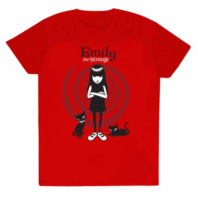 ** Emily The Strange - Swirl (Unisex Red T-shirt)  ** red