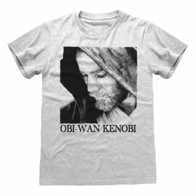 ** Star Wars - Kenobi Profile (Unisex Heather Grey T-Shirt)  ** Heather Grey