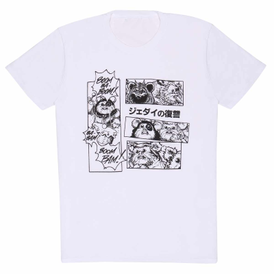 ** Star Wars - Ewok Manga (Unisex White T-Shirt)  ** White