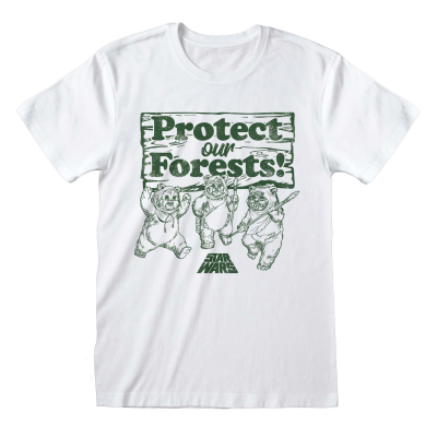 ** Star Wars - Protect our Forests (Unisex White T-Shirt)  ** White