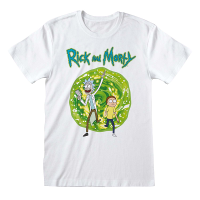 ** Rick And Morty - Portal (Unisex White T-Shirt)  ** White