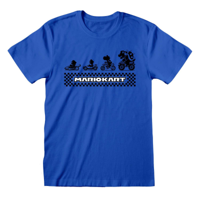 ** Nintendo Super Mario Kart - Silhouette (Unisex Navy T-Shirt)  ** Marine