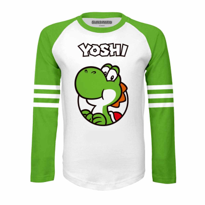 ** Nintendo Super Mario - Yoshi Since 1990 (Unisex White/Green T-Shirt) 7-8 Years ** White/Green