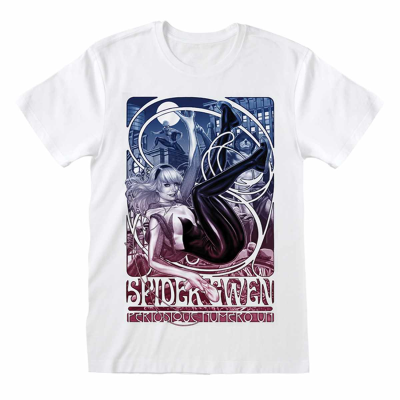 ** Marvel Comics Spider-man - SpiderGwen (Unisex White T-Shirt)  ** White