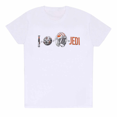 ** Star Wars - Jedi Calculation (Unisex White T-Shirt)  ** White