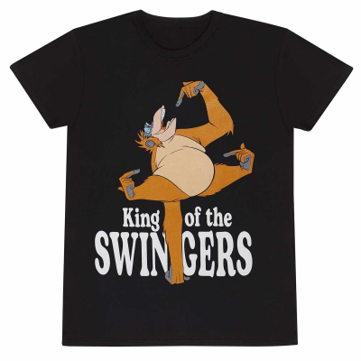 ** Disney Jungle Book - King Of The Swingers (Unisex Black T-Shirt)  ** black