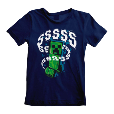 Minecraft - Creepers (Unisex Navy T-Shirt) 5-6 Years Marine