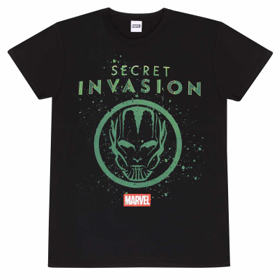 ** Marvel Studios Secret Invasion - Logo (Unisex Black T-Shirt)  ** black