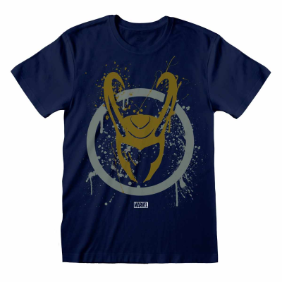 ** Marvel Studios Loki: Season 2 - Splatter Logo (Unisex Navy T-Shirt)  ** Marine