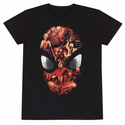 ** Marvel Spider-Man Video Game - Character Roster (Unisex Black T-Shirt)  ** black