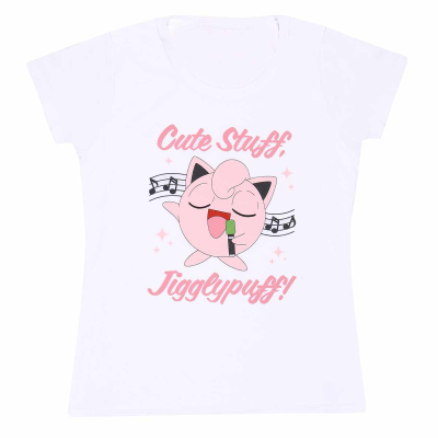 ** Pokemon - Jigglypuff Sing Along (Womens White Fitted T-Shirt)  ** White