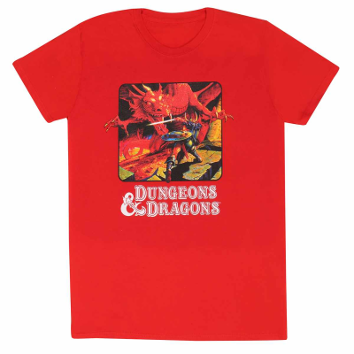 ** Dungeons And Dragons - Classic Poster (Unisex Red T-Shirt)  ** red