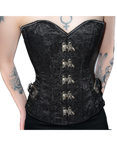 Aderlass Steampunk Corset Brocade Schwarz