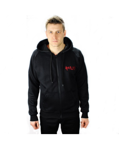 Aderlass Zip Hoodie Kapuzen-Jacke Schwarz