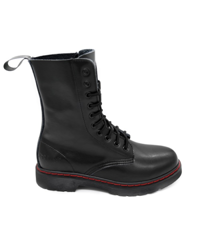 Aderlass 10-Eye Boots Leather Schwarz