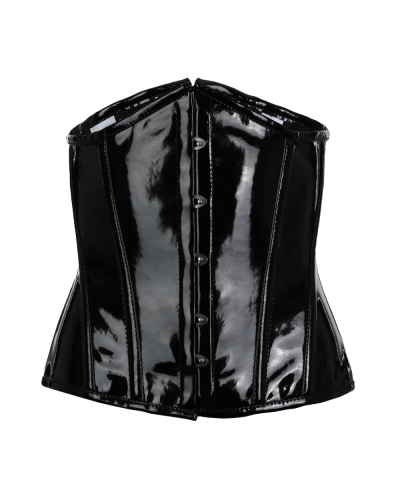 Aderlass Underbust Corset Shiny PVC Schwarz