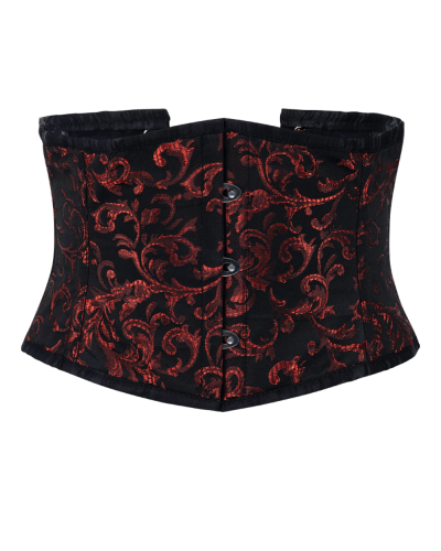 Aderlass Waist Corset Brocade Schwarz Rot