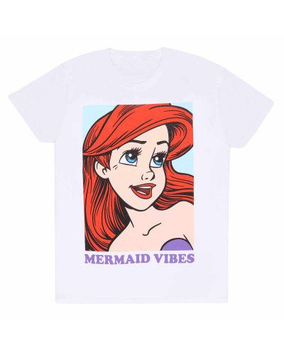 Disney Little Mermaid - Mermaid Vibes (Unisex White T-Shirt)  White