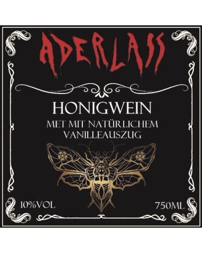 Aderlass Met Honigwein mit Vanilleauszug 10% vol 750ml