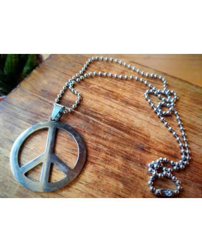 Mode Wichtig Necklace Pendant PEACE Stainless Steel