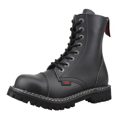 Angry Itch 08-Hole Boots Black Vegan PU black