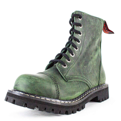 Angry Itch 08-Hole Boots Green Vintage Leather green